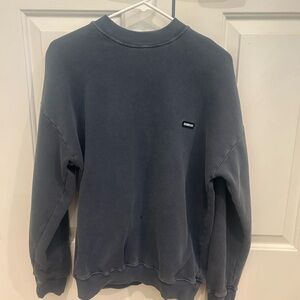 Joah Brown Gray Crewneck Sweater Relaxed Fit